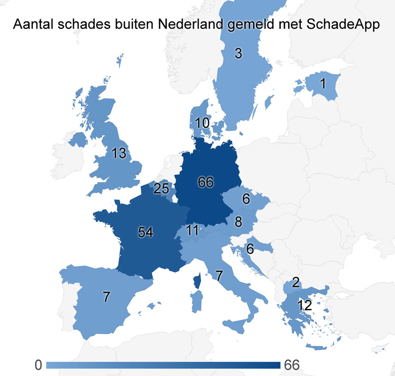 SchadeApp in Europa
